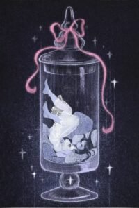 Moon square Saturn astrology metaphor flowers growing through frozen ground