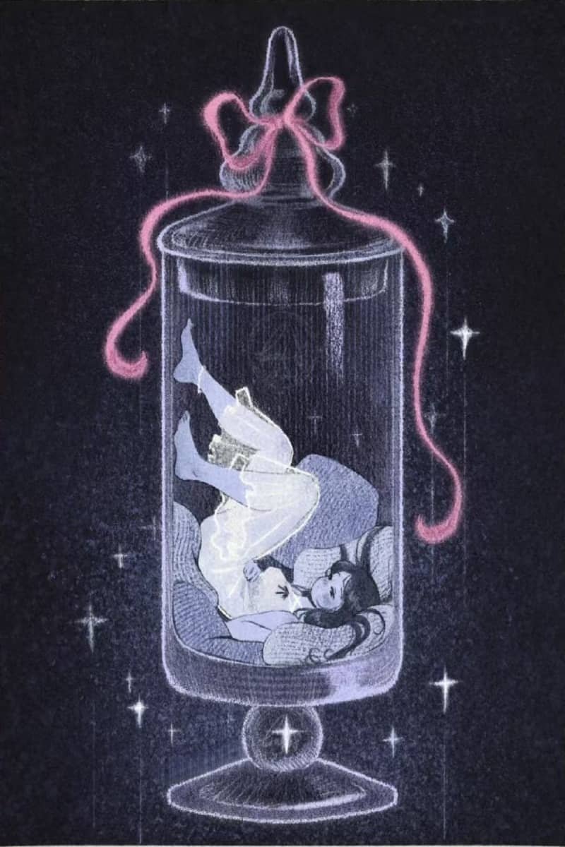 Moon square Saturn astrology metaphor flowers growing through frozen ground