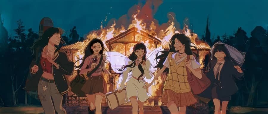 Birth chart archetypes integration: five colored energy streams merging into a central sovereign figure representing holistic personal growth.