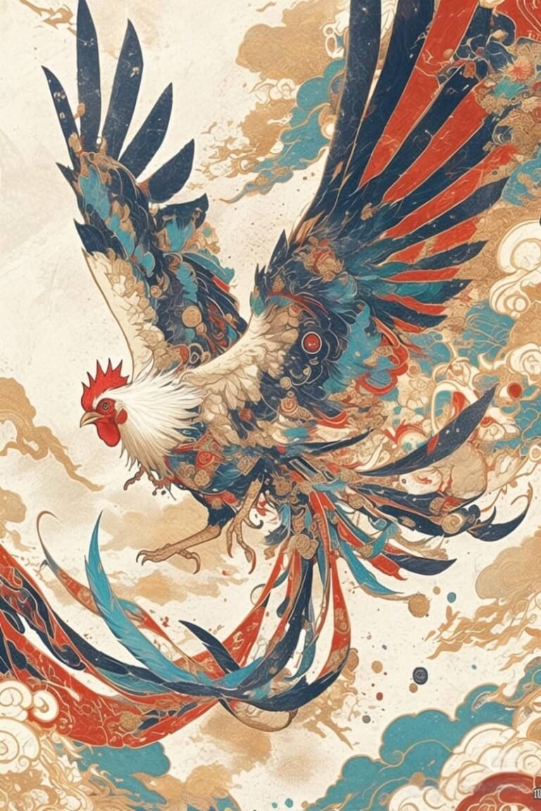 Rooster 2026 Xing Tai Sui guide illustration showing the zodiac Rooster navigating structural challenges and professional refinement.