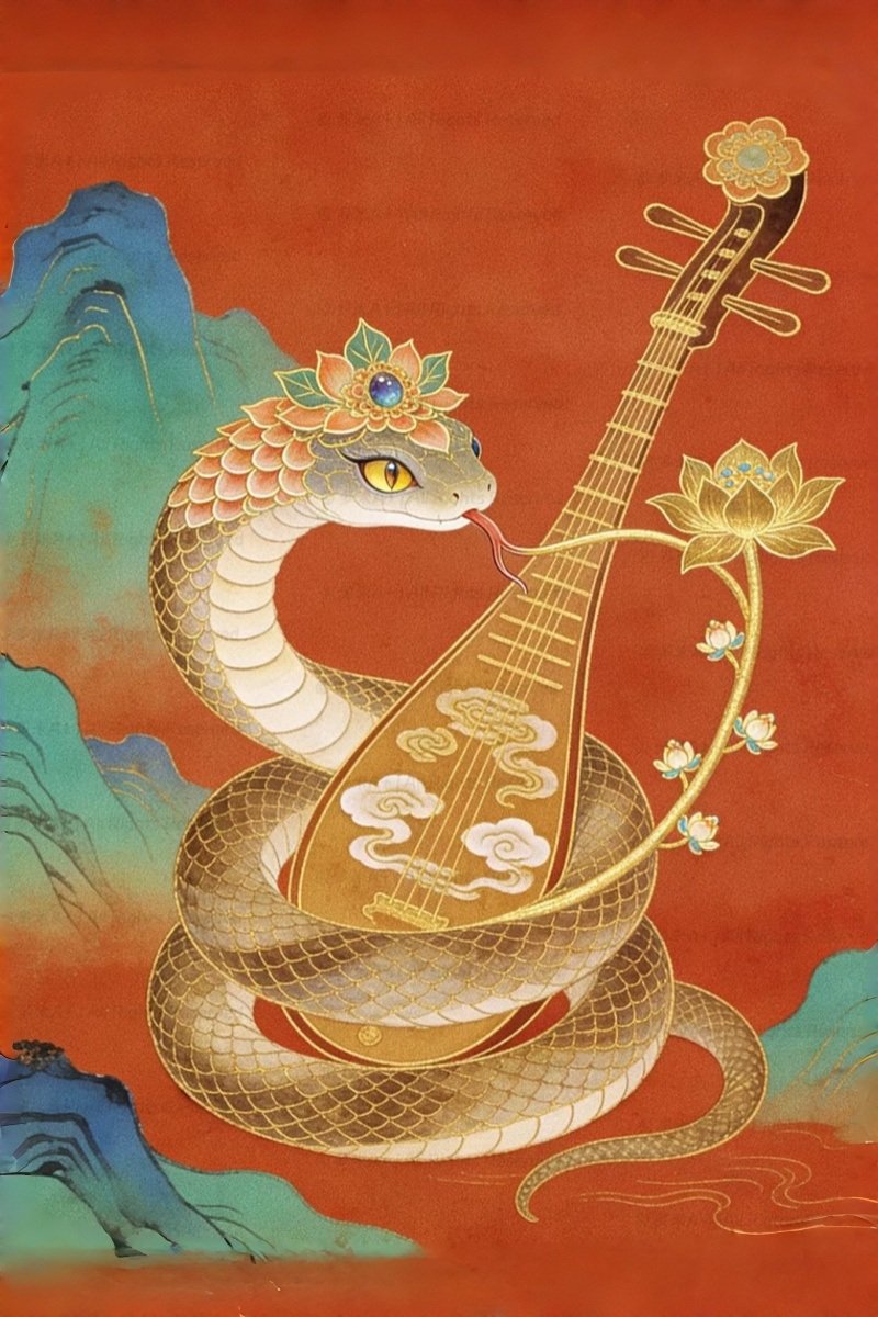 The wise Snake zodiac sign for 2026, symbolizing deep strategy, mystical insight, and phoenix-like rebirth.