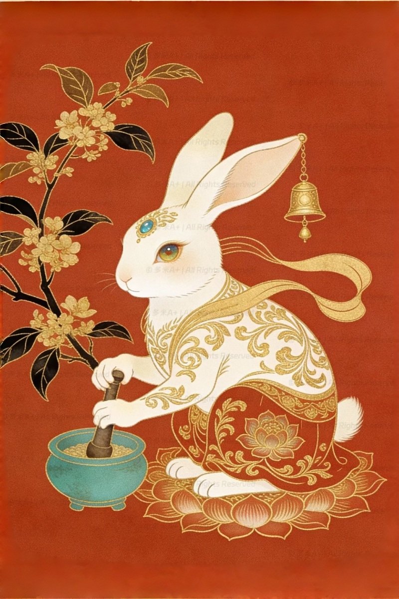 The gentle Rabbit zodiac sign for 2026, symbolizing diplomacy, intuition, and attracting peace and prosperity.