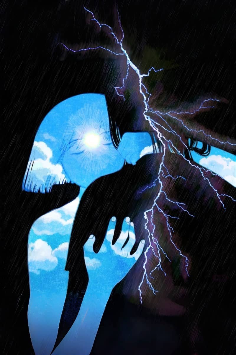 Infographic of the 9-step soul journey in evolutionary astrology from karmic South Node to soul reconciliation.