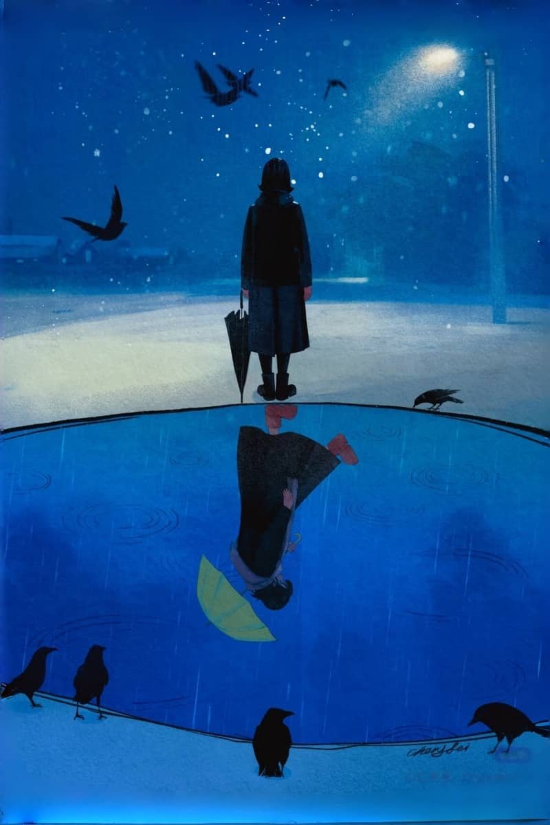 Conceptual illustration of South Node meaning in astrology as an autopilot mode and comfort zone cage.