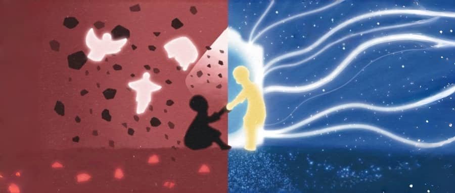 Conceptual diagram comparing South Node as a talent engine and North Node as a destiny GPS for astrological integration.